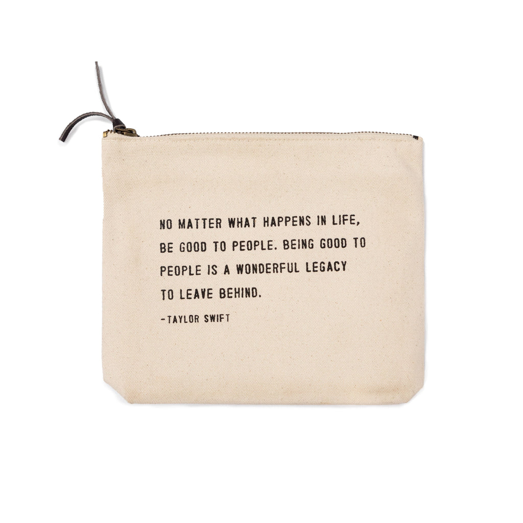 Cream Canvas Zip Bag