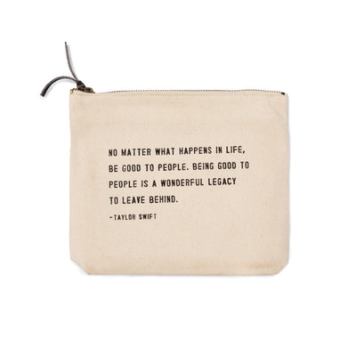 Cream Canvas Zip Bag