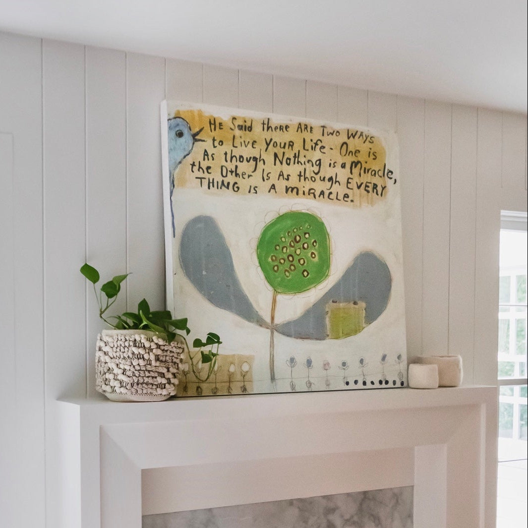 Two Ways to Live Art Print - Grey Wood