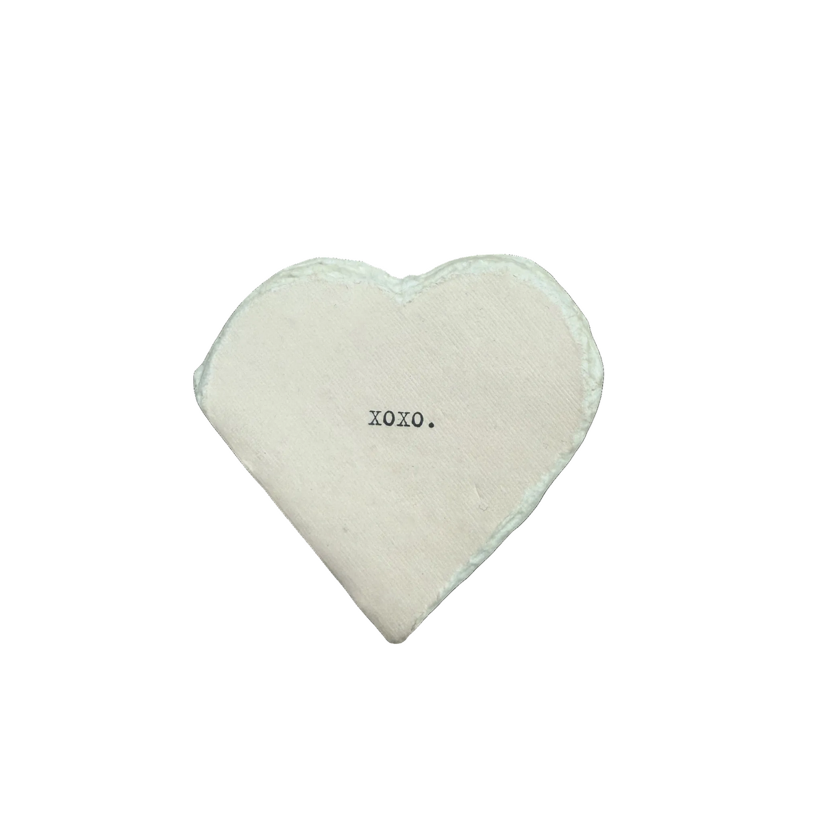 XOXO Mini Deckled Edge Heart Book - Cream