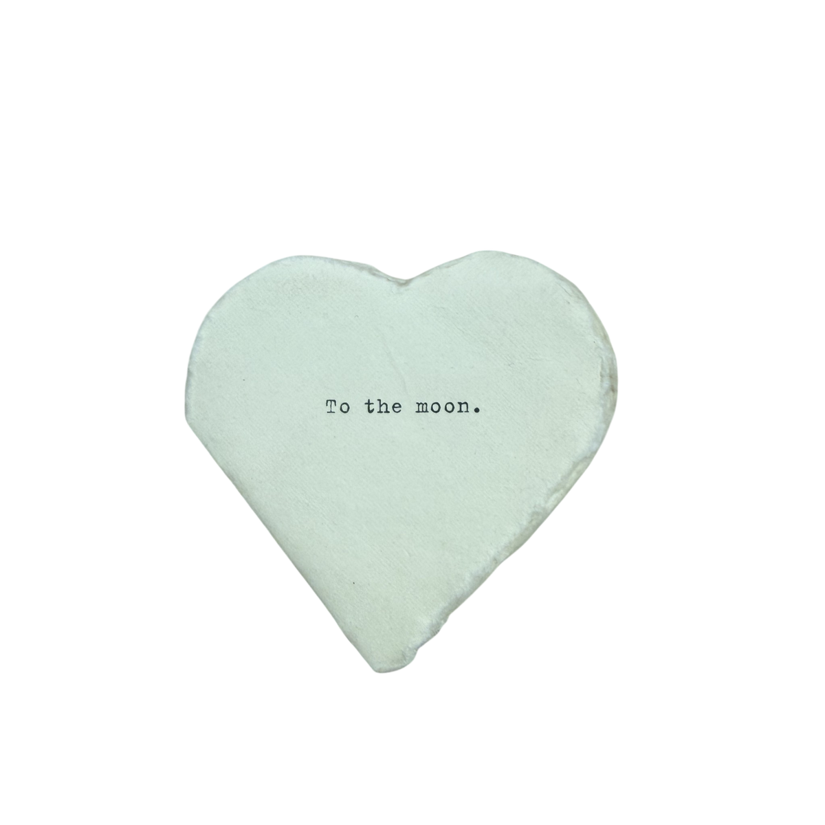 To The Moon Mini Deckled Edge Heart Book - Sage