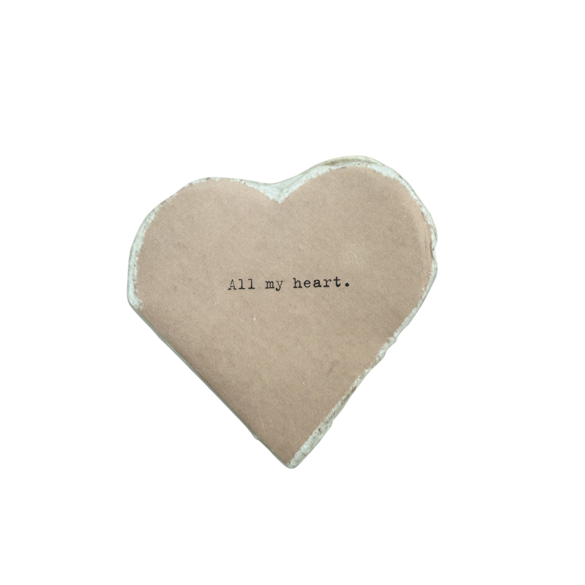 All My Heart Mini Deckled Edge Heart Book - Rose