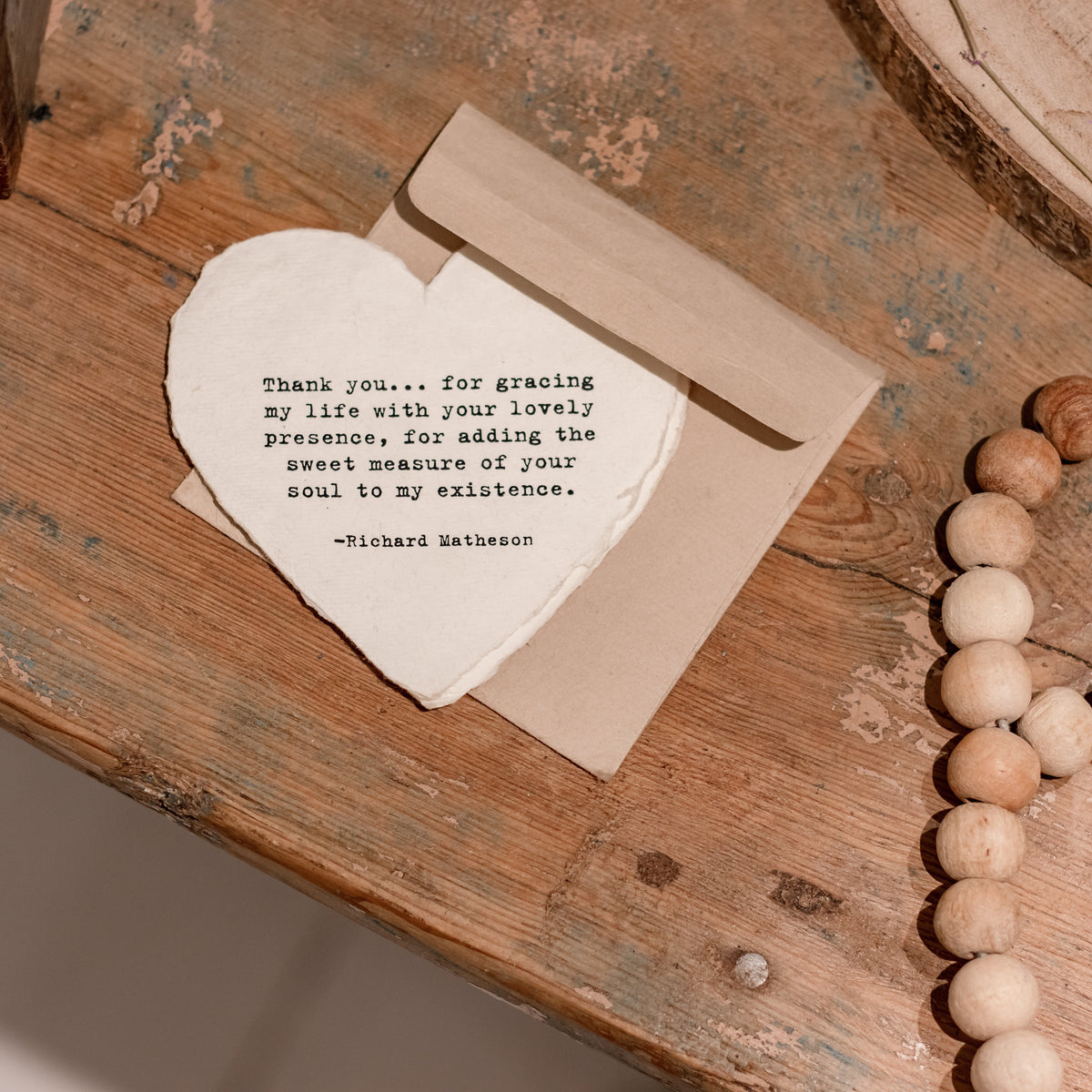 Mini Deckled Heart Cards & Envelopes - Set of 25