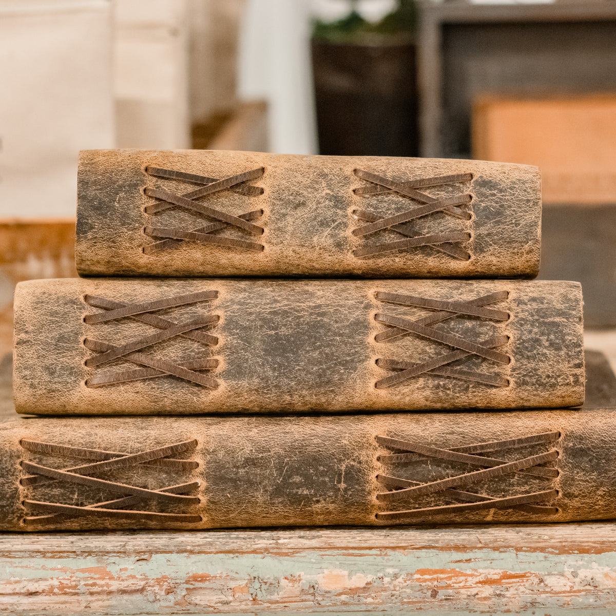 Scratched Leather Journals - Brown