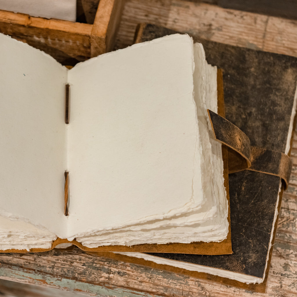 Scratched Leather Journals - Brown