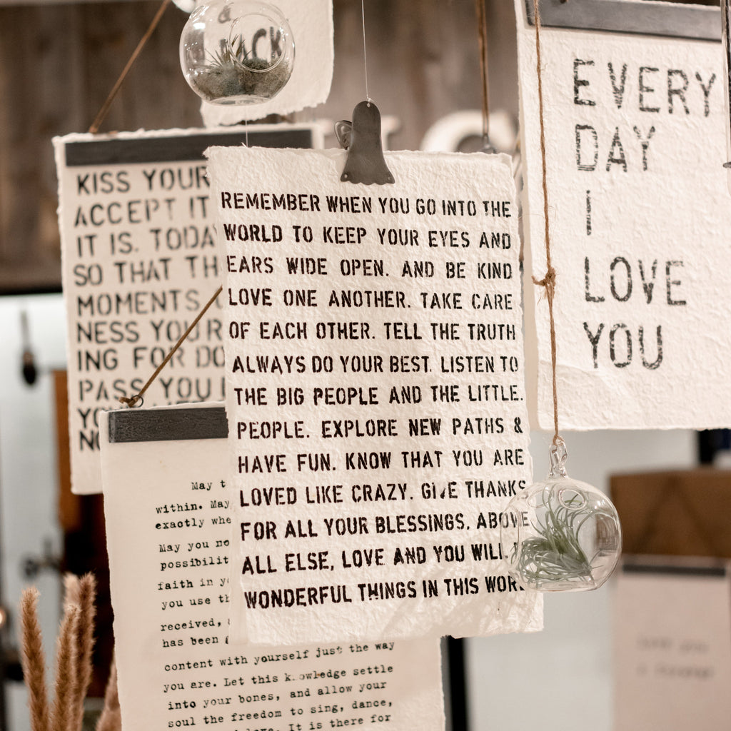 Remember When Handmade Paper Print - 12x16