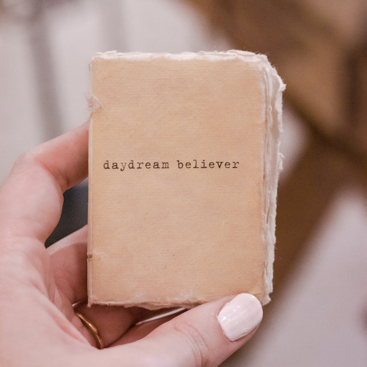 Daydream Believer Small Deckled Edge Notebook - Sand
