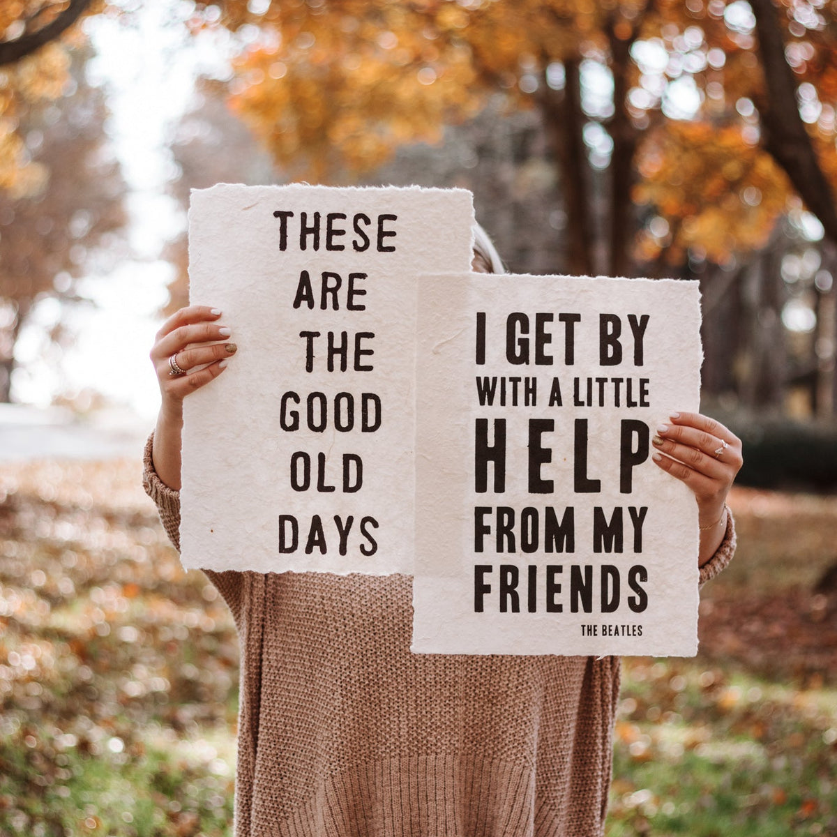 ***These Are The Good Old Days Handmade Paper Print - 12x16