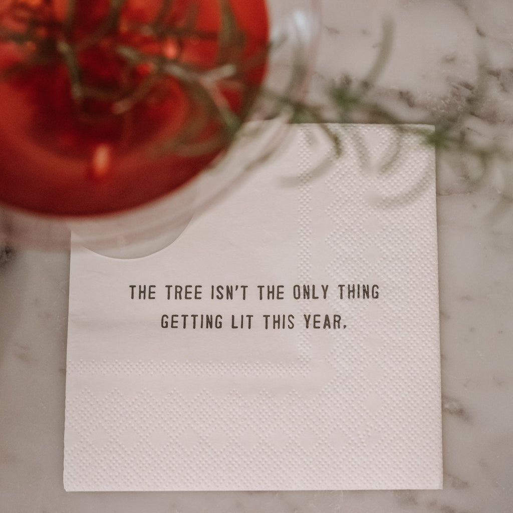 The Tree Isn't the Only Thing Holiday Cocktail Napkins