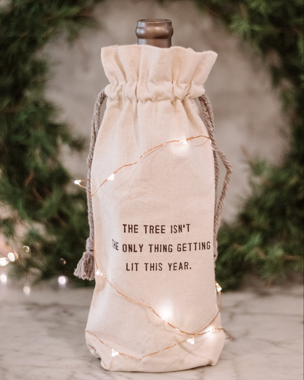 The Tree Isn't The Only Thing Seasonal Wine Bag