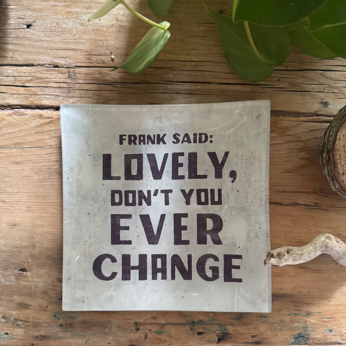 ***Frank Said Square Decoupage Plate 6x6