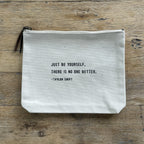 Cream Canvas Zip Bag