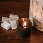 ***I'm So Glad Wood Wick Matte Black Candle