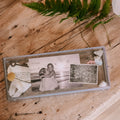 ***Skinny Rectangle Glass And Zinc Memory Box - 12x5x2