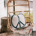Peace Stitched Pillow 24x24
