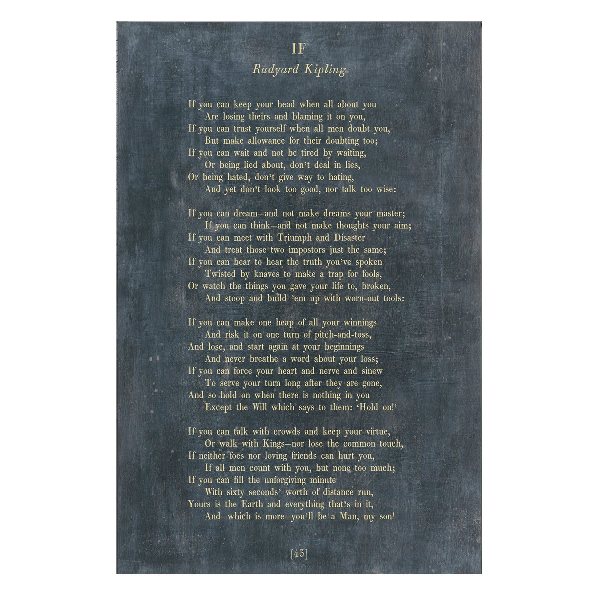 If Art Print - Poetry Collection
