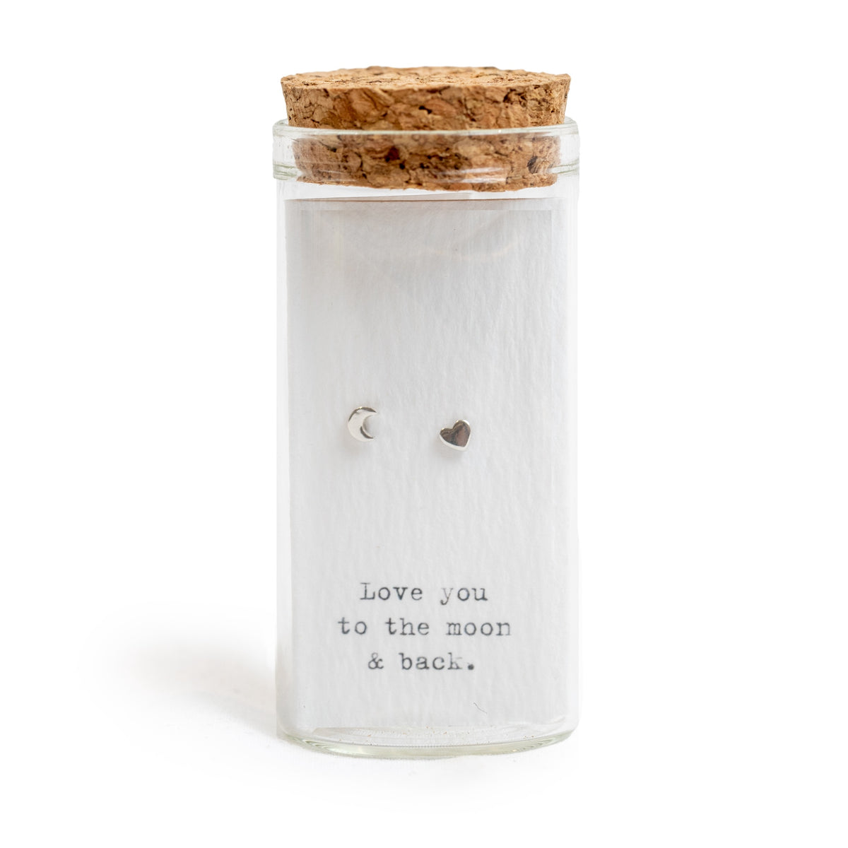 Message in a Bottle Earring Collection - Heart and Moon