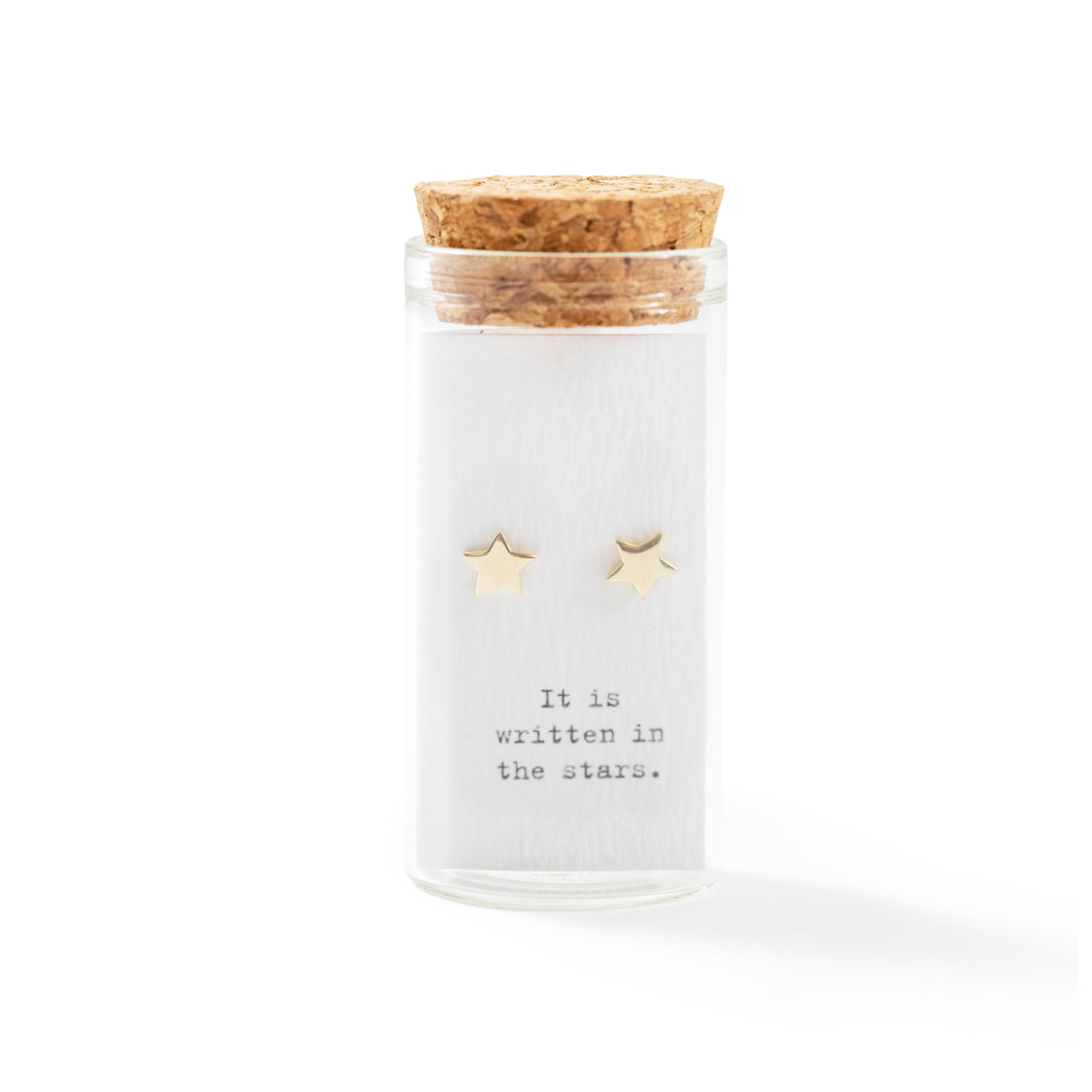 Gold Stars - Message in a Bottle Earring Collection