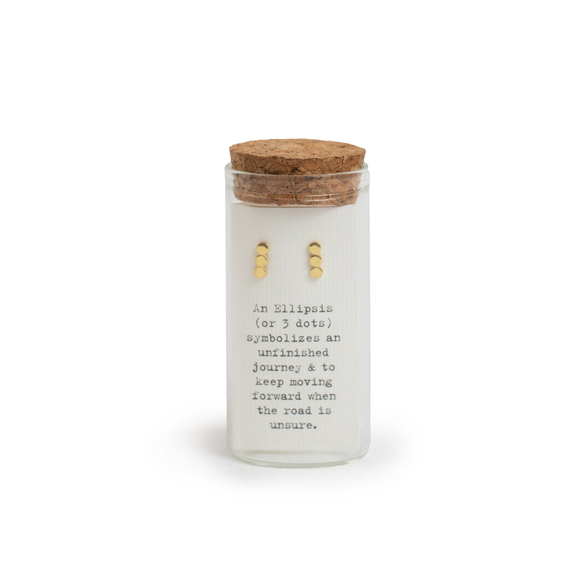 Message in a Bottle Earring Collection - Gold Ellipsis