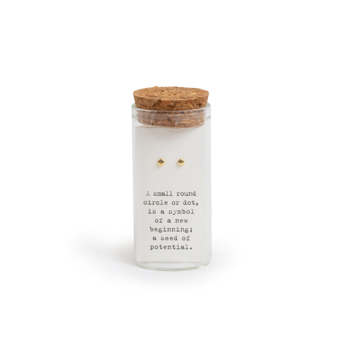 Message in a Bottle Earring Collection - Solid Gold Circles