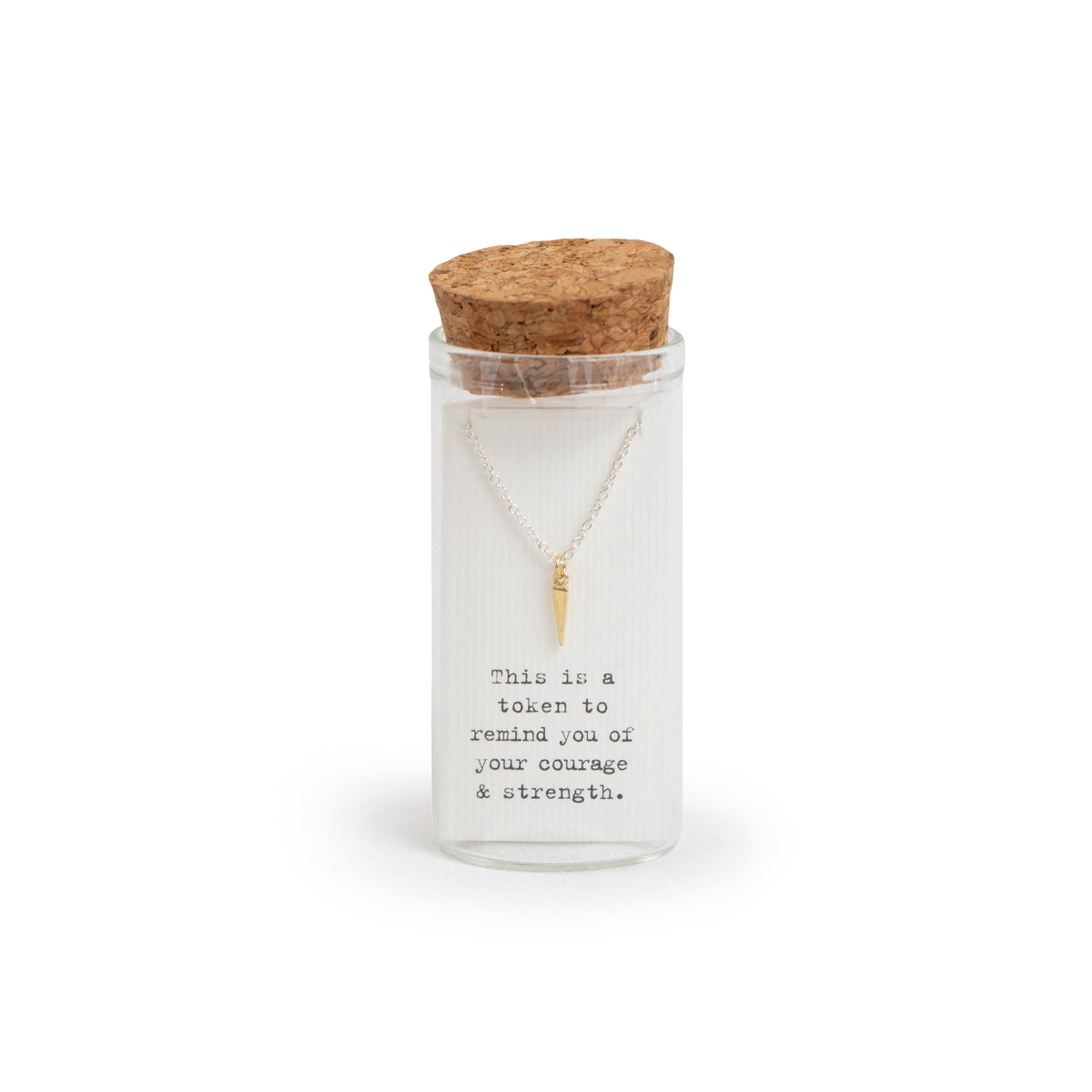 Gold Isosceles Triangle Necklace - Message in a Bottle Collection