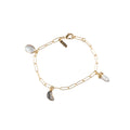 ***Crescent Moon Multi-Stone Bracelet