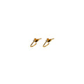 ***Petite Gold Plated Brass White Topaz Huggie Cuff Earring