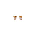 Tiny Double-Bar Crystal Stud Earrings