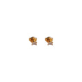 Tiny Crystal Bar Gold Stud Earrings