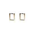 Rectangle Gold Huggie Earrings