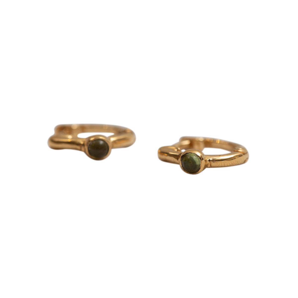 Mini Tourmaline Huggie Hoop Earrings
