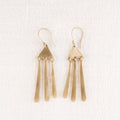 Brass Triangle Cloud Earrings