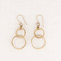 Brass Circle Loop Dangle Earrings