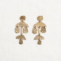 Brass Organic Shape Dangle Earrings