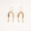 Brass Wishbone Dangle Earrings