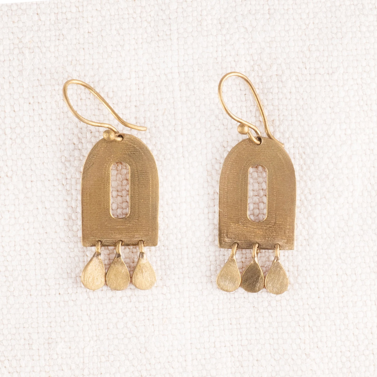 Brass Gateway Dangle Earrings