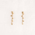 Brass Six Dot Dangle Earrings