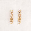 Hammered link Stud Earrings