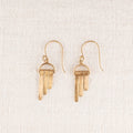 Hammered three tier Dangle Earrings