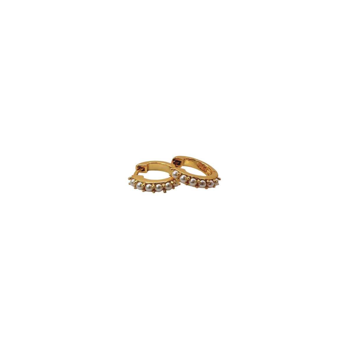 Pearl Huggie Earrings