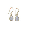 Rainbow Moonstone Dangle Teardrop Earrings