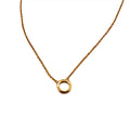 Gold Plated Circle Charm Necklace