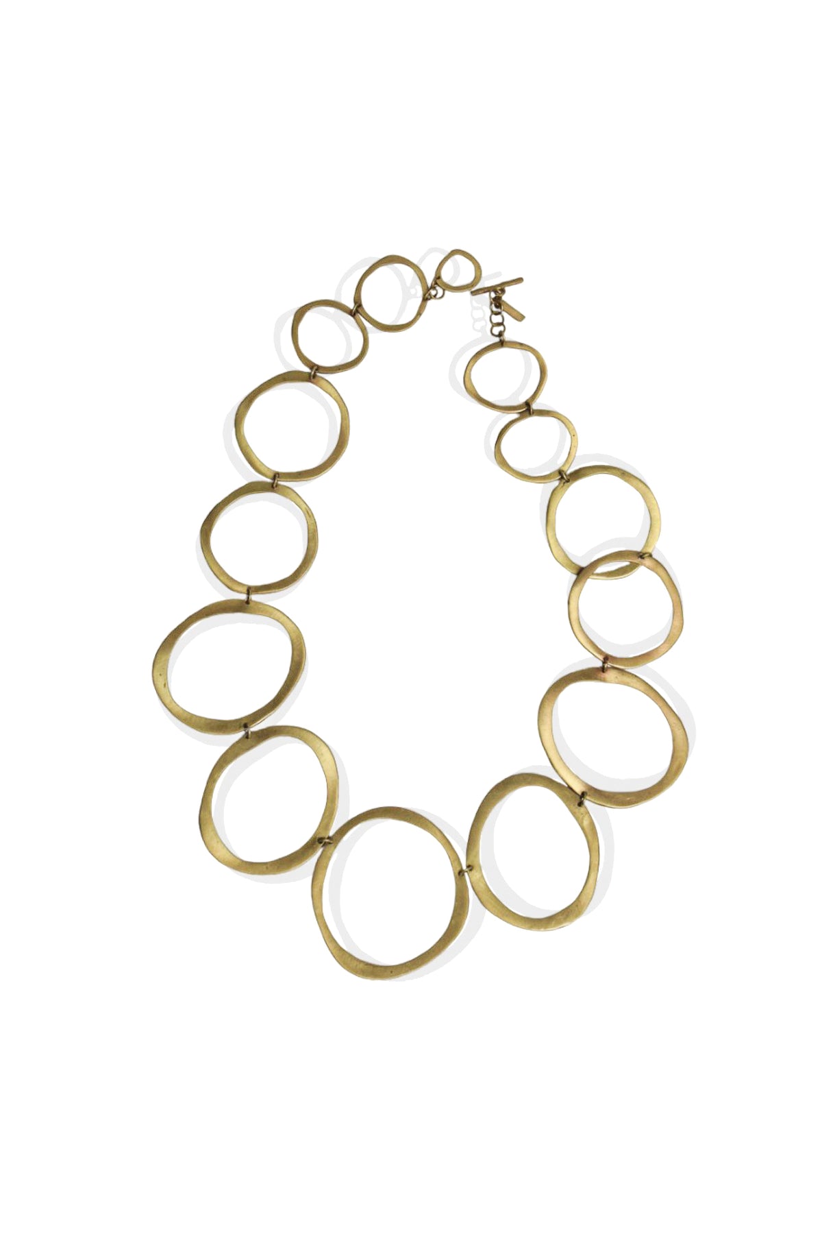 Brass Large Circle link Necklace