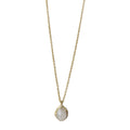 Rainbow Moonstone with white Cz Necklace
