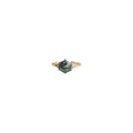 Moss Agate Hexagon Adjustable Ring