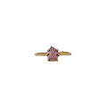 Pink Leaf Claw setting Adjustable Ring