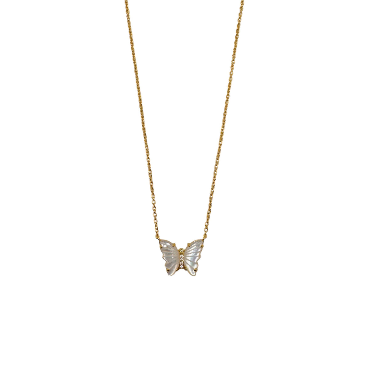 Butterfly Mother of Pearl Necklace