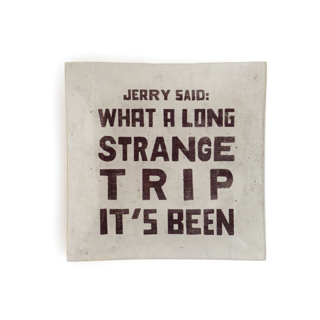 Small Square Rock & Roll Decoupage Plate