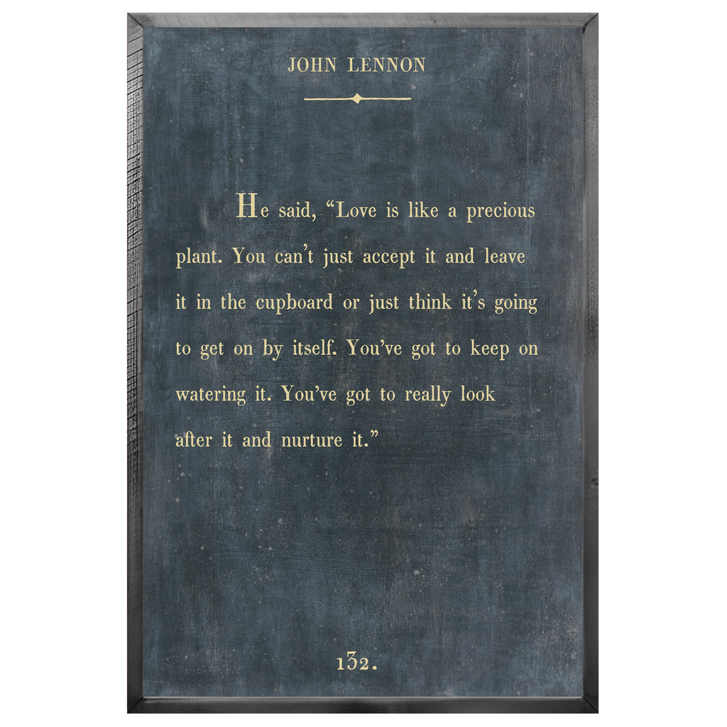 John Lennon Art Print - Grey Wood