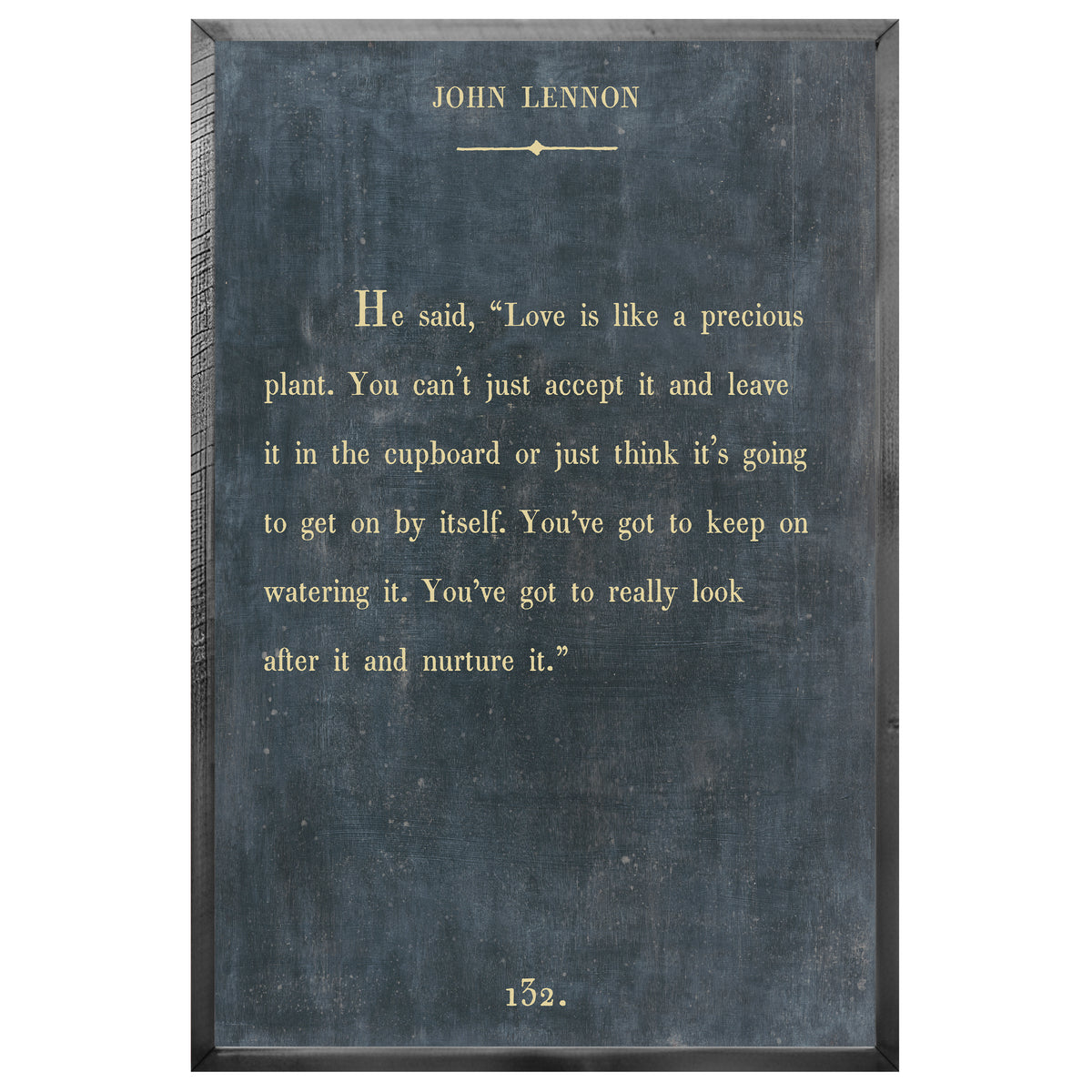 John Lennon Art Print - Grey Wood